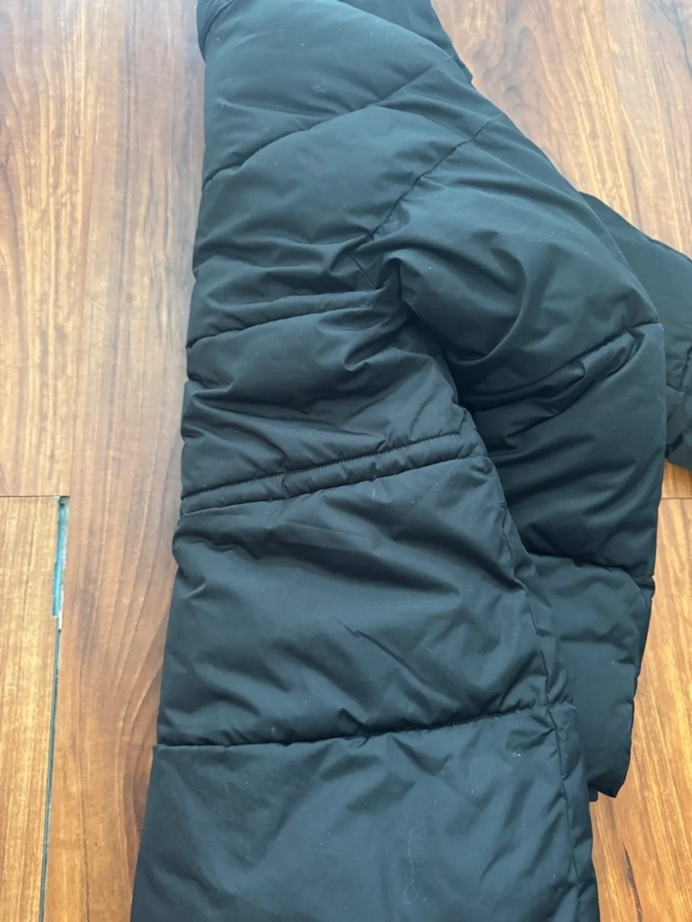 J. Crew Black Quilted Hooded Puffer Jacket